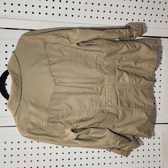 Eddie Bauer Size Medium Linen Blend Khaki Jacket - Picture 8 of 10